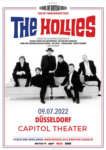 the hollies tour duesseldorf capitol theater 2022