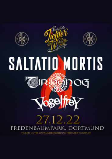 Phantastischer Lichter Weihnachtsmarkt Plakat 27.12.22 Saltatio Mortis + Tir nan og + Vogelfrey