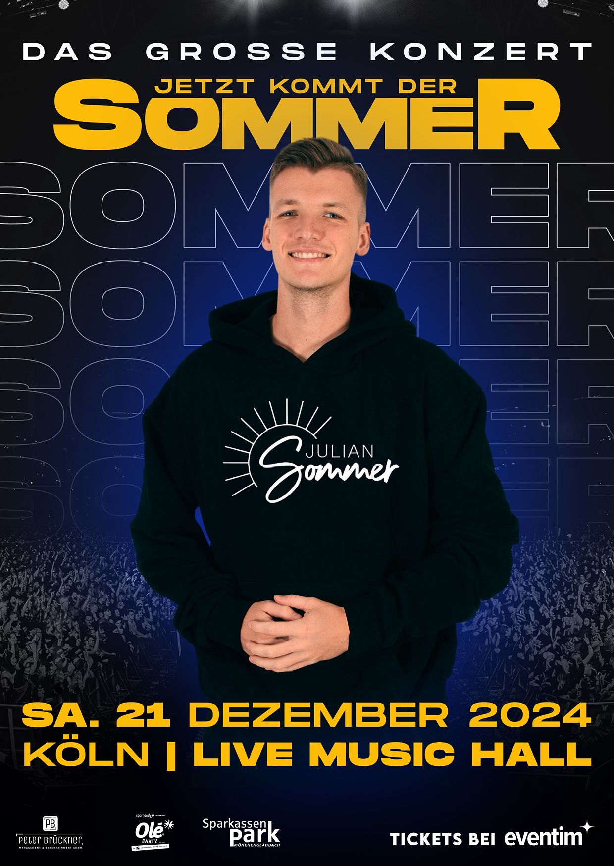 Julian Sommer 21 12 2024 Live Music Hall K Ln Julian Sommer Jetzt Kommt Der Sommer Konzert DIN A6 3mm 